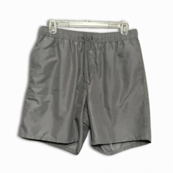 ASOS Swim Trunks Elastic Waistband Quick-Dry Adjustable Drawstring Gray 34 NWT - Picture 1 of 9